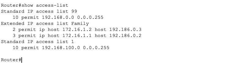 show access-list